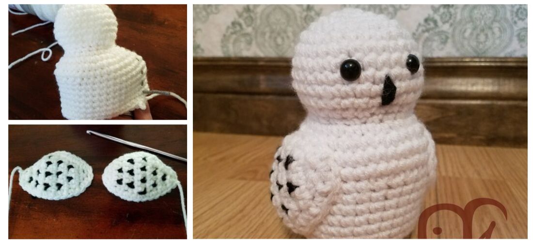 Crochet snowy owl