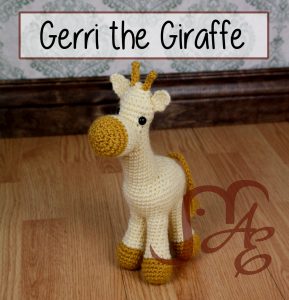 Crochet giraffe plush