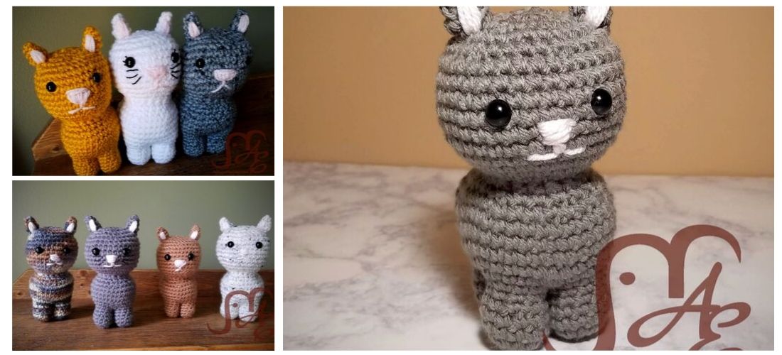 Crochet kitty plushes in many colors